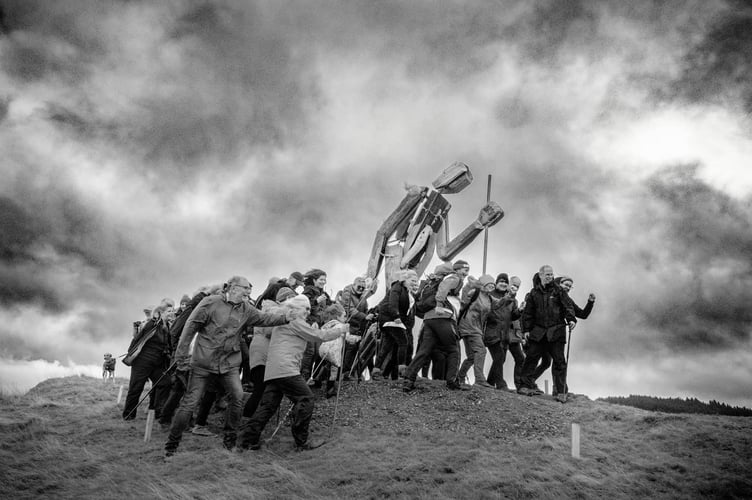 The 2022 pilgrimage to the Pilgrim. Photo: Simon Evans