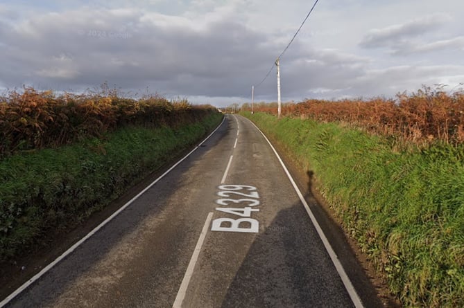 The B4329 between Woodstock and Haverfordwest