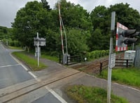 Suspended jail for walking on railway line