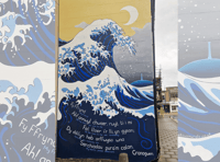 Hokusai and Cranogwen inspire new Aberystwyth town centre mural