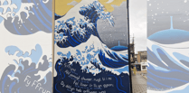 Hokusai and Cranogwen inspire new Aberystwyth town centre mural