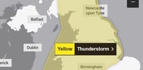 Thunderstorm warning issued for Wales