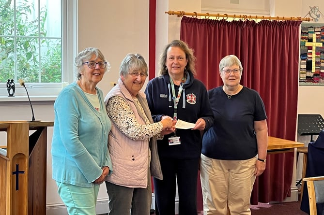 Left to Right - Diana Williams , Pat Slotboom, Helen Neve Veterans Clinical Advisor and Liz Edwards Lampeter