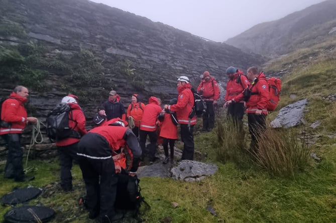 Aberglaslyn Mountain Rescue released this image from the callout