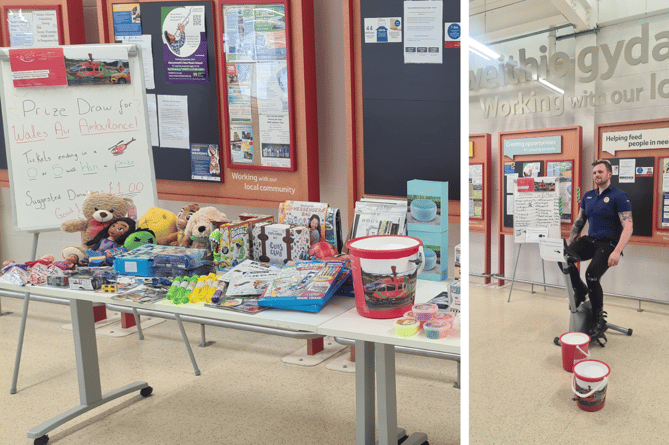 A tombola and a bike ride in store helped to raise the cash