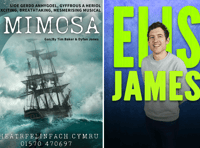 Comedian Elis James, a musical about Mimosa and more at Felinfach