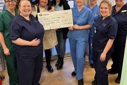 Family raise more than £4,000 for Bronglais Chemo Unit