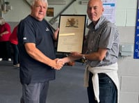 Retired Pwllheli RNLI crew member recognised for long service 