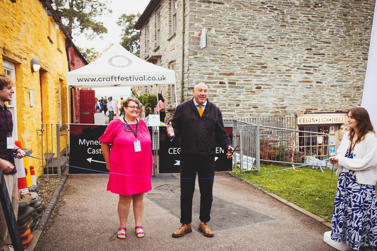 TV personality, author and potter Keith Brymer Jones, officially opened the festival with Craft Festival organiser, Sarah James