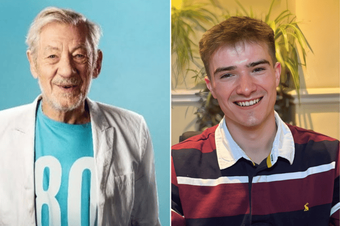 Sir Ian McKellen and Rhys Nutting