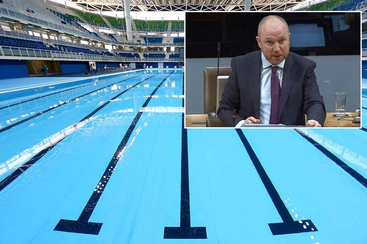 MS Mabon ap Gwynfor, inset, is calling for an Olympic-sized swimming pool in north Wales