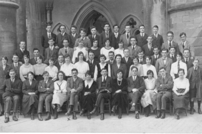 Janie says this photograph shows graduate students from UCW in 1921/2 who all came from the County school