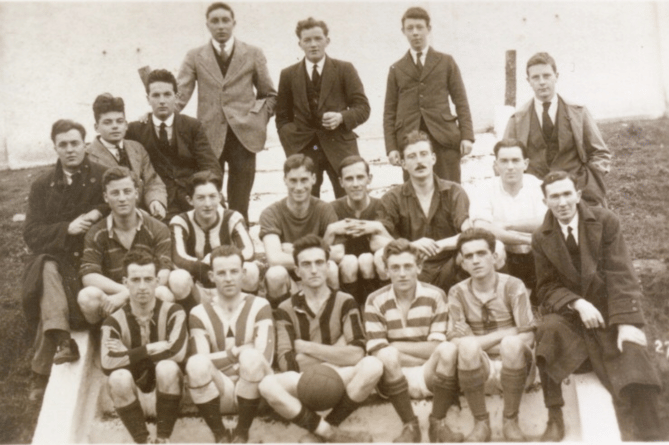 The soccer, or football team photograph Janie found