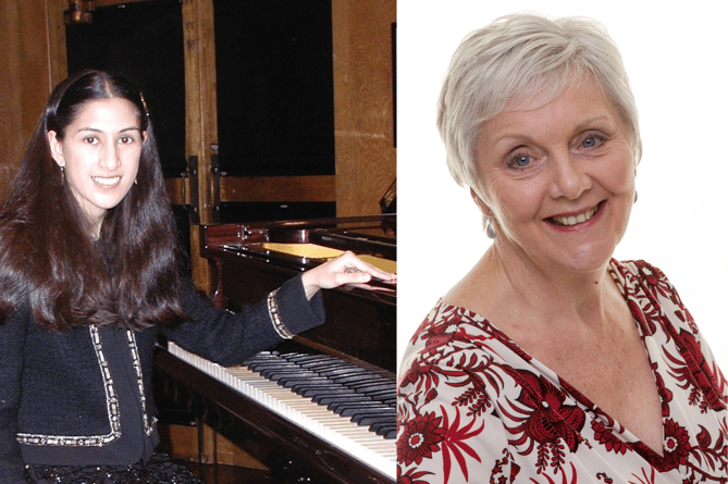 Pianist Mishka Momen Rushdie at the club in January 2015, and Club President Eirian Owen