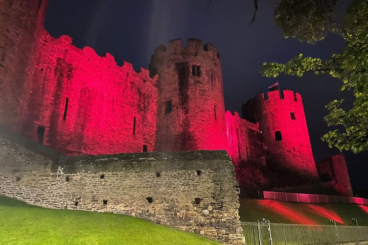 Harlech and Caernarfon Castle will also be lit like Conwy