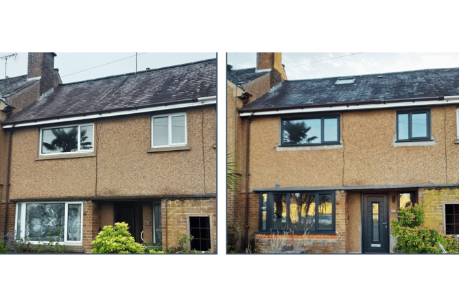 Before and after: An example of a house renovation through the Gwynedd's Empty Home Grants Scheme. Photos: Gwynedd Council