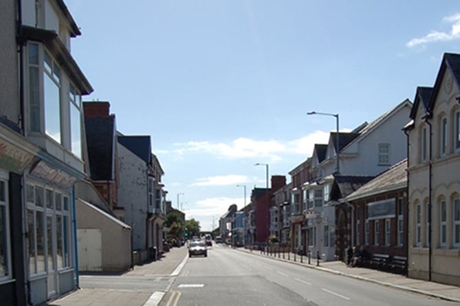 Stock photograph of Tywyn centre