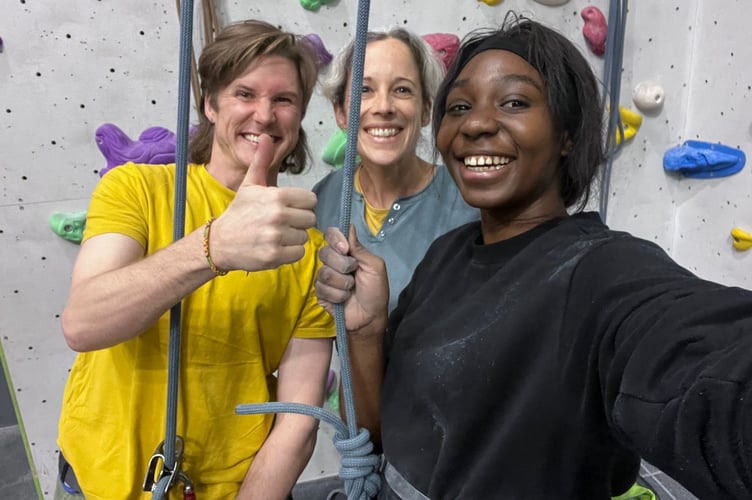 Some of Bowldro Buarth volunteers - Olly, Ifeyinwa and Natalie