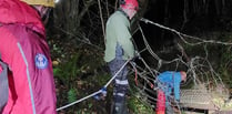 North Wales Cave Rescue Organisation help casualty in mine shaft