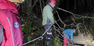 North Wales Cave Rescue Organisation help casualty in mine shaft