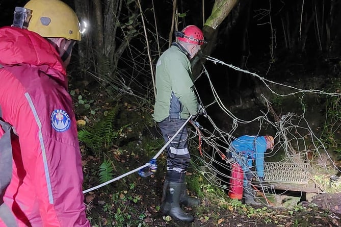 North Wales Cave Rescue Organisation at the entrance to the mine