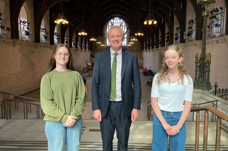 Aeron Dafydd; Ceredigion MP Ben Lake; and Rosa Waby