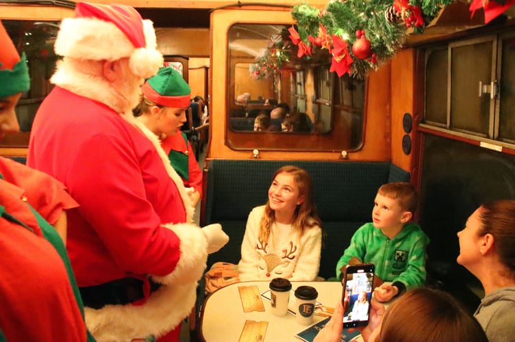 Father Christmas promises to pop on to the Polar Express. Photo: Andrew PM Wright