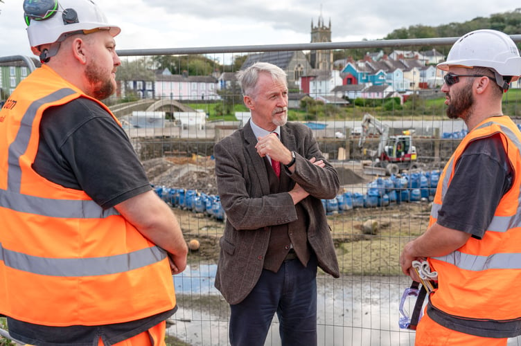 Climate change minister Huw Irranca-Davies in Aberaeron