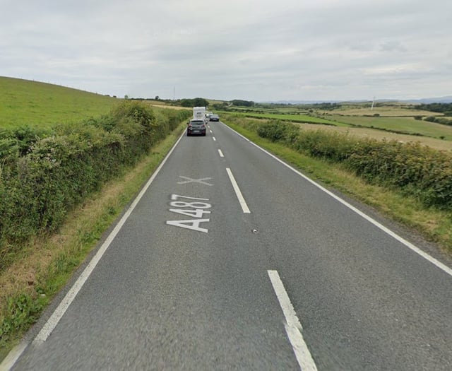 Coast road to Aberystwyth closed following collision