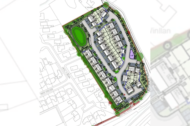 The proposed layout of the development