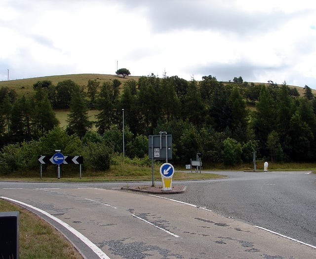 Delays on major mid Wales road due to flooding