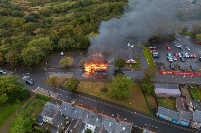 Gareth Jenkins' captured this image of the lorry on fire