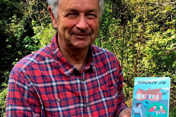 Martin Davies with a copy of his book, 'Bungalow Jim'