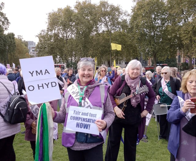 Ceredigion WASPI campaigners make voices heard on Budget day