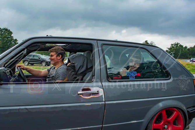 The offending Golf driver and passengers. One resident reported being sworn at and verbally abused by a driver during the event whilst they were filming.