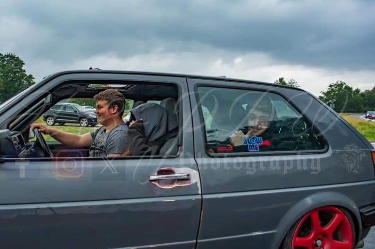 The offending Golf driver and passengers. One resident reported being sworn at and verbally abused by a driver during the event whilst they were filming.