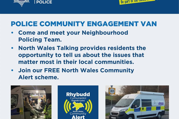 North Wales Police will travel around South Gwynedd