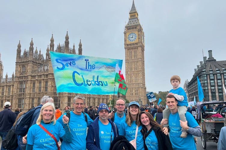 Campaigners from The Cleddau Project at the ‘March for Clean Water’ in London this month, which was was organised by River Action to petition the Government for clean water throughout the UK.