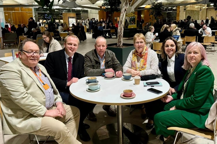 MP Liz Saville Roberts, right, at the FUW Meeting Westminster