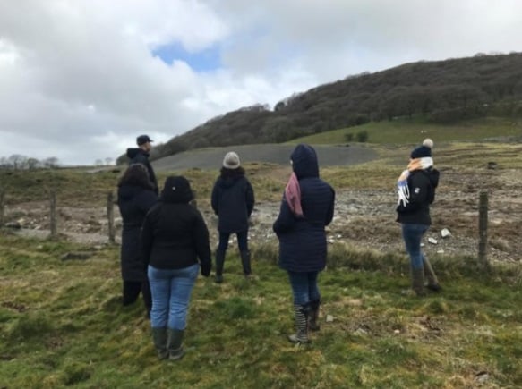 Metal Mines Programme partners’ visit to the disused Abbey Consols mine site, spring 2024