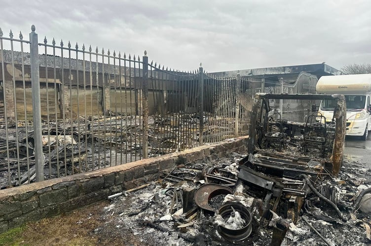 Llwyn Ffynnon Caravan Park picture of the damage caused