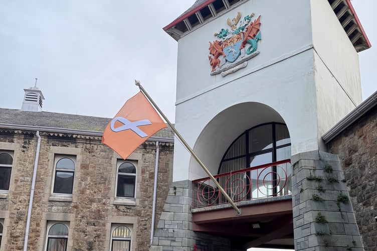 Gwynedd Council's White Ribbon flag