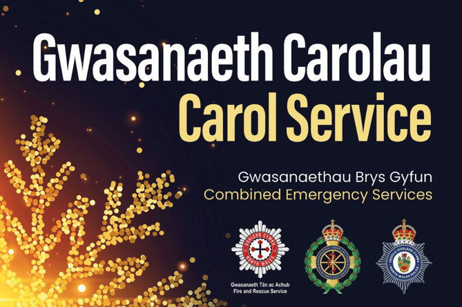 The emergency services carol service poster