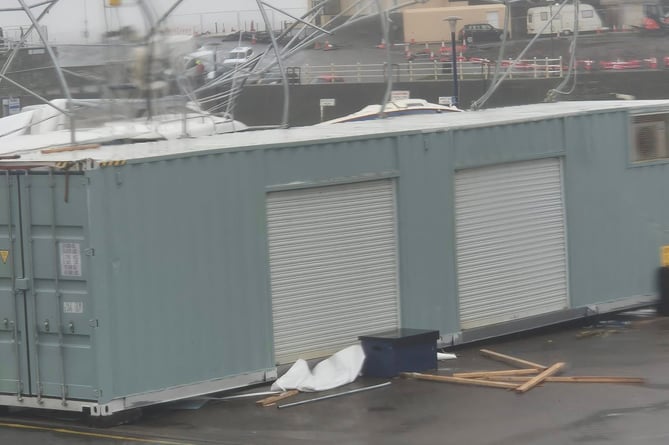 Donna said a temporary structure at the harbour “literally came apart”