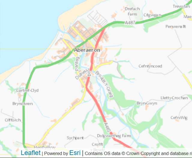 Aberaeron flood alert updated to warning