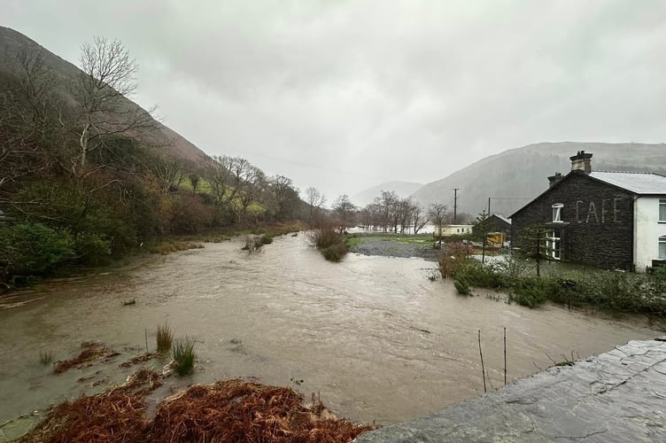 Alan Jones Abergynolwyn took this photograph of rising water levels