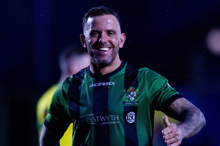 Johnny Evans scored twice for Aberystwyth (Photo: Colin Ewart)