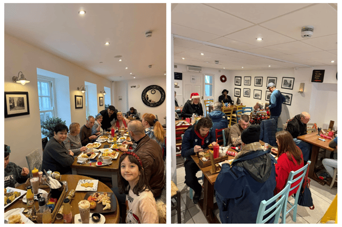 Guests enjoying Christmas Day lunch at Home Cafe