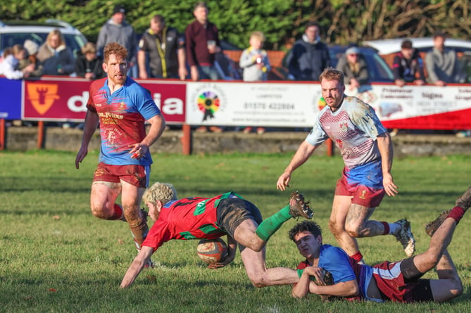 A sizeable crowd enjoyed the Boxing Day friendly between Lampeter Town and Llanybydder (Photo: Gary Jones)