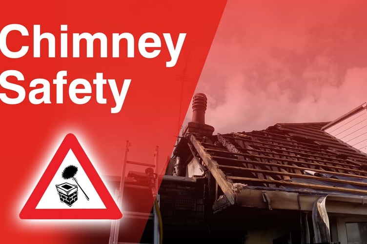 North Wales Fire and Rescue Service issue warning following chimney fire. Image: NWFRS